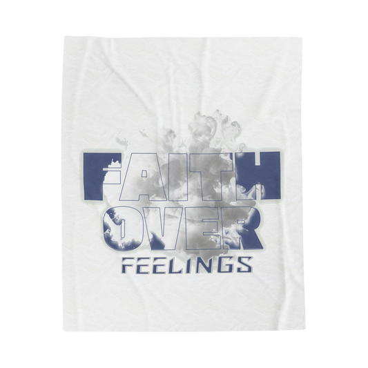 Faith Over Feelings Comfort Scripture Throw