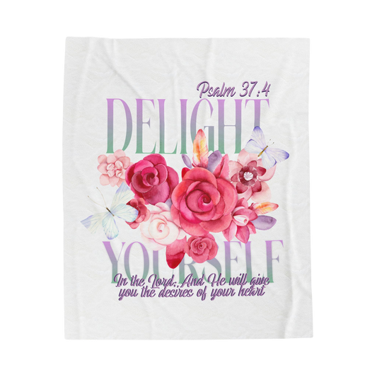 Delight Yourself in the Lord Scripture Throw
