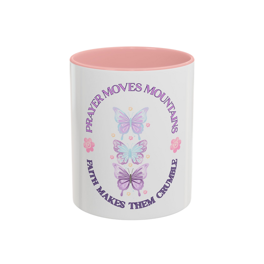 Faith Moves Mountains Christian Coffee Cup